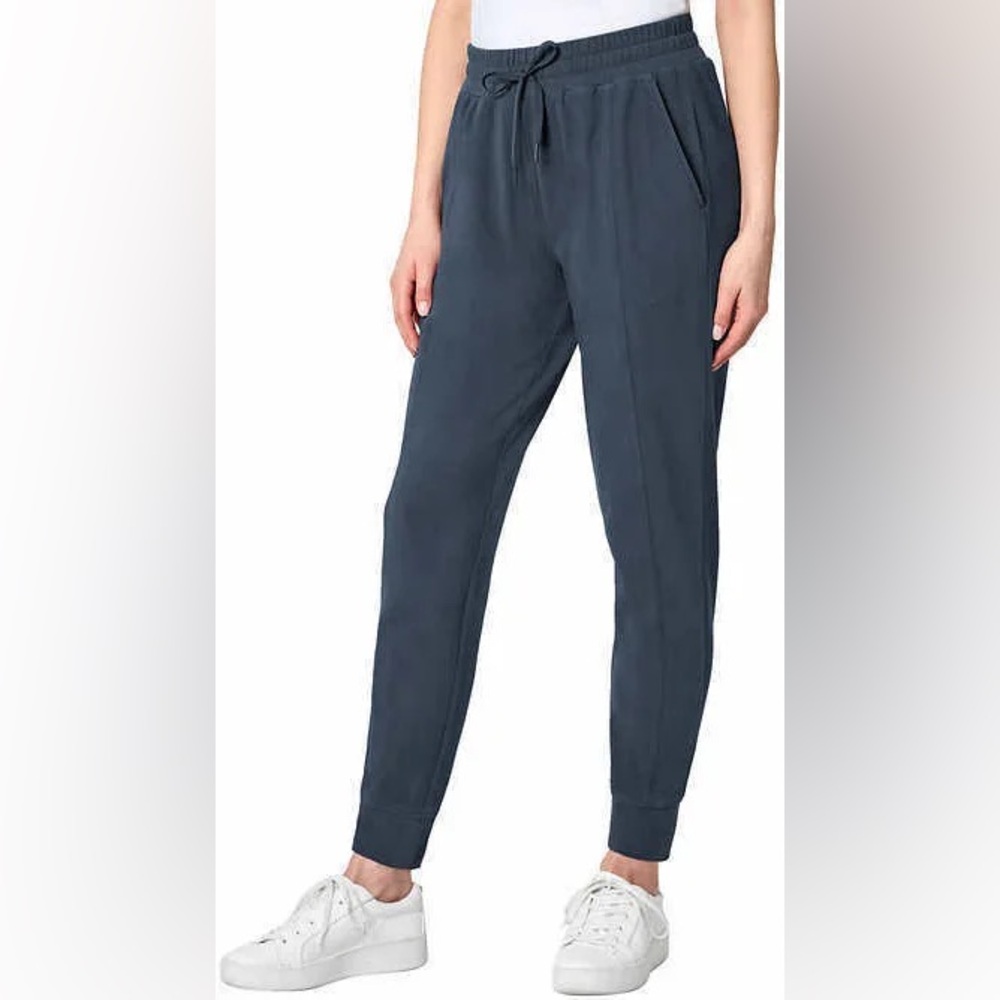 Mondetta The Soft Stretch Space Dye Joggers Pants Navy Blue Grey Size Large GUC